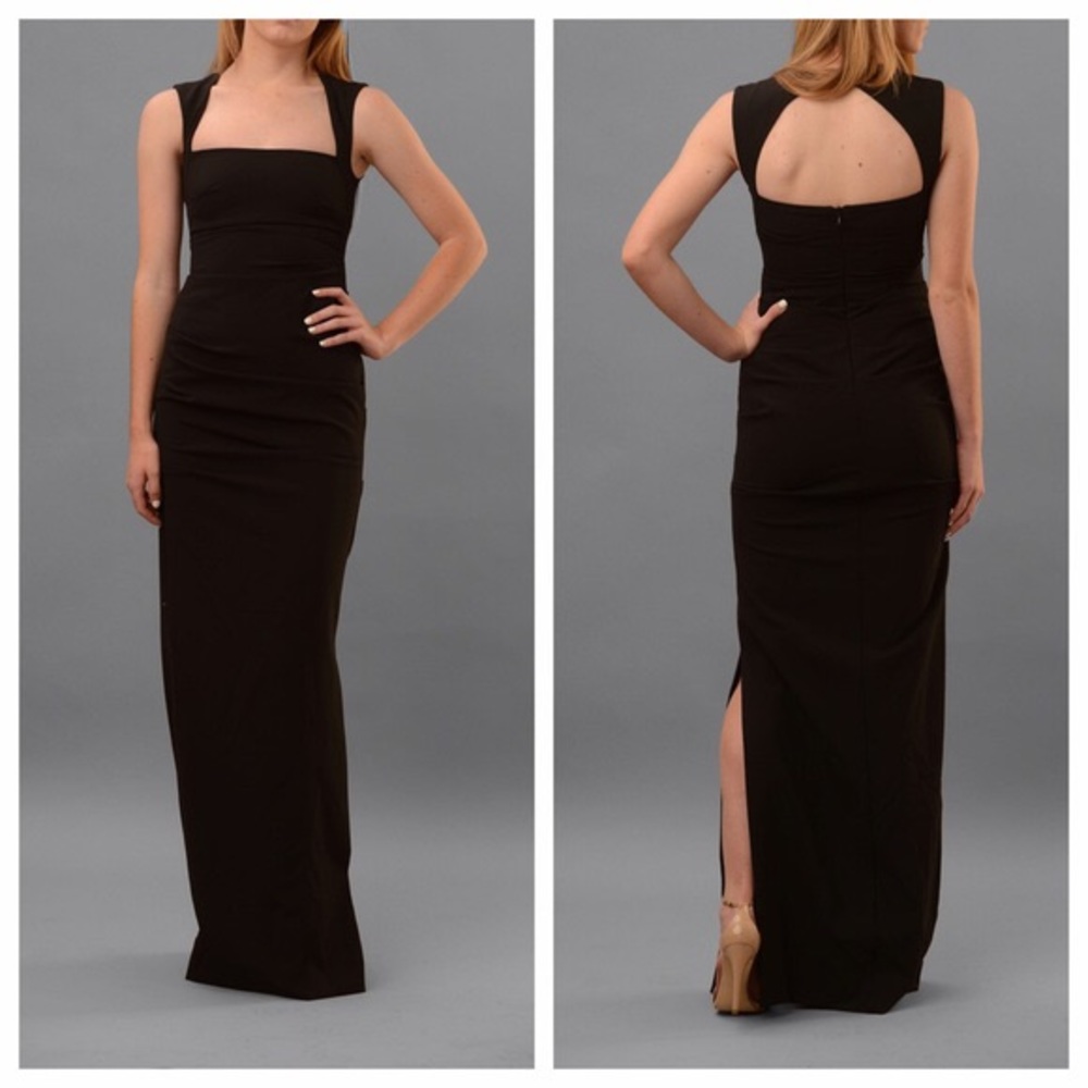 NWT Nicole Miller Felicity Crepe Gown